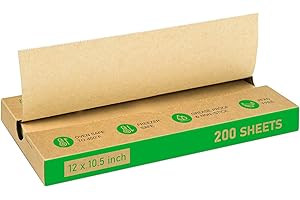 EcoDispose Precut POP UP Deli Paper Sheet Pack of 200, Interfolded Heavy Paper for Food Wrap and Serving (12" x 10-1/2", Kraft）