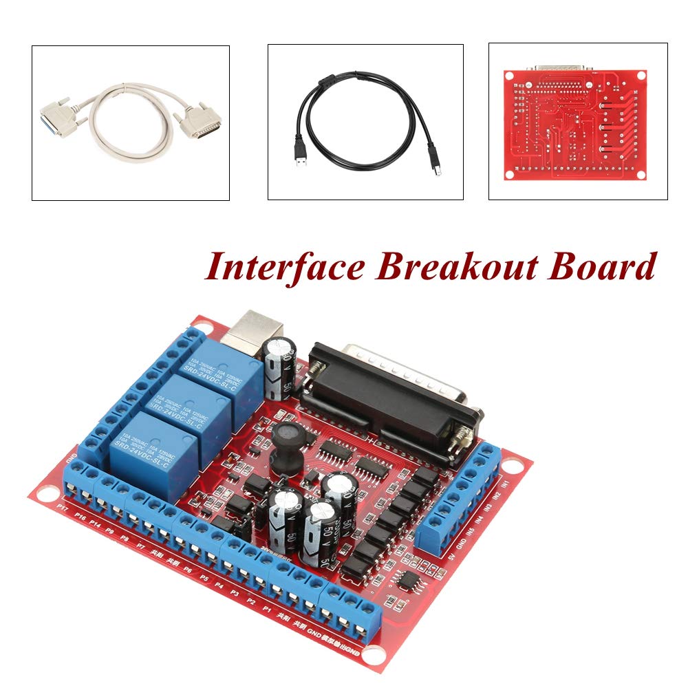 Buy Breakout Board, CNC 6 Axis Interface Card Breakout Board DIY MACH3 Engraving Machine