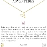 Outline Mountain Necklace, MUSTHAVE 18K Gold Plated Simple Line Mountain Necklace, Minimalist Hiking Jewelry, Adventure Inspired Pendant, Dainty Nature Necklace for Women, Adventure, 16+2" Chain, Message Card, Birthday (Yellow Gold)
