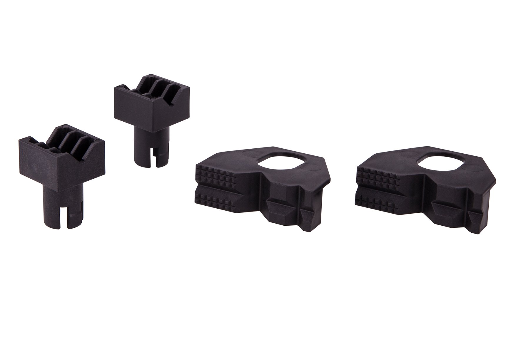 wolfcraft Clamping Jaw Set for Securing Horizontal and Round Workpieces, 4 Pcs. I 6174000 I for numerous Clamping Options on All Tables with 20 mm bore Holes