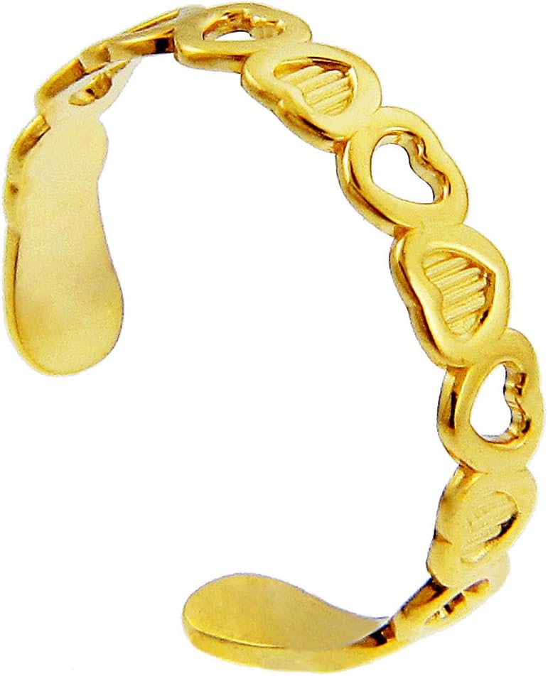 Heart Yellow Gold Toe Ring (10K Gold)