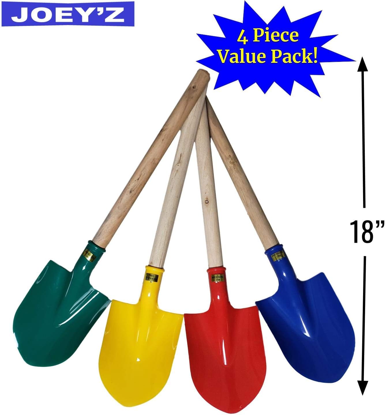 JOEY'Z Heavy Duty Wooden Kids Sand Beach Shovel with