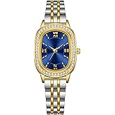 GOODLIYA Vintage Women’s Watch Luxury Oval Easy Read Ladies Wrist Watch Quartz Elegant Waterproof Watches Adjustable Strap with Tool