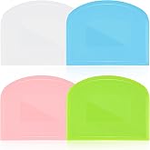 4 Pieces Food Scraper, Flexible Dough Scraper, Dough Scraper for Sourdough, Multifunctional Kitchen Scraper Tool, Baking Scra