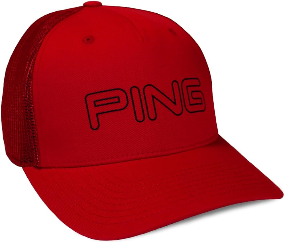 New 2014 PING Golf Men's Sport Mesh Golf Cap/Hat COLOR Red