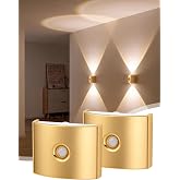 DEXULESA 2 Pack Motion Sensor Wall Light Magnetic Rechargeable Wall Sconce | Battery Operated Wall Sconces For Bedroom, Stairway, Closet, Kitchen | 3 Color Temps | 5%-100% Dimming | Ultra-Slim