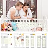 Vicloon Cot Bumper 2Pcs Breathable Mesh Crib Rail Cover Star Design view 4