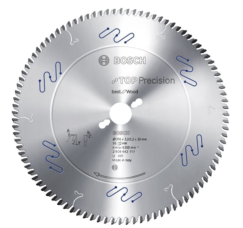 Bosch 2608642125 BSWOS 60 Tooth Top Precision Circular Saw Blade, 0 V, Silver