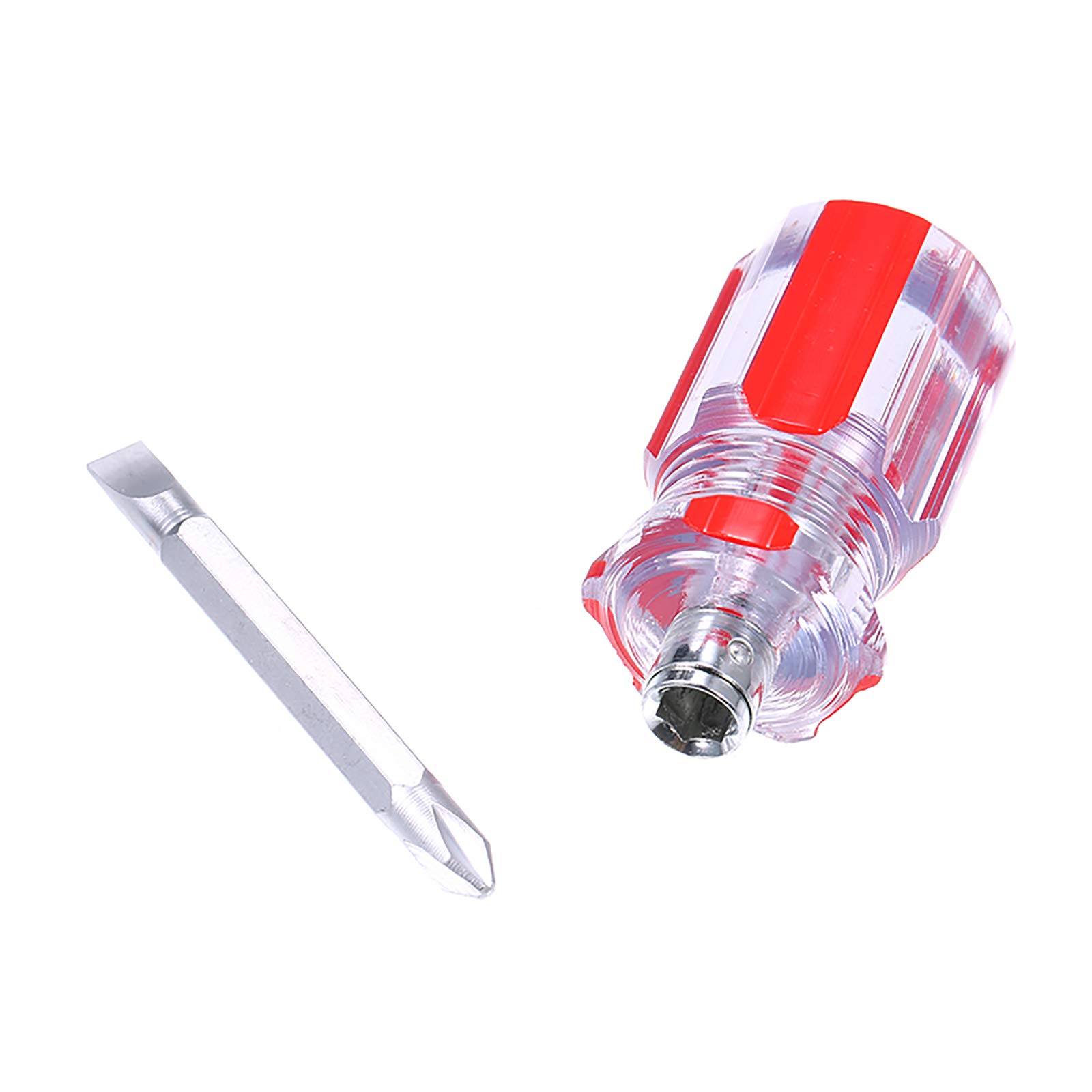 Mini Stubby Screwdriver Stainless Steel Dual-Purpose Screwdriver Reversible Small Compact Hand Tools for Repair Works