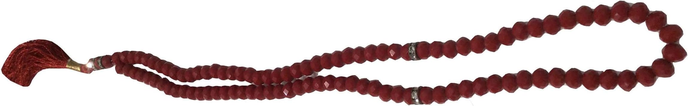 Tasbeeh Beads Tasbih Pearl Misbaha String (99 beads) (Dark Red)