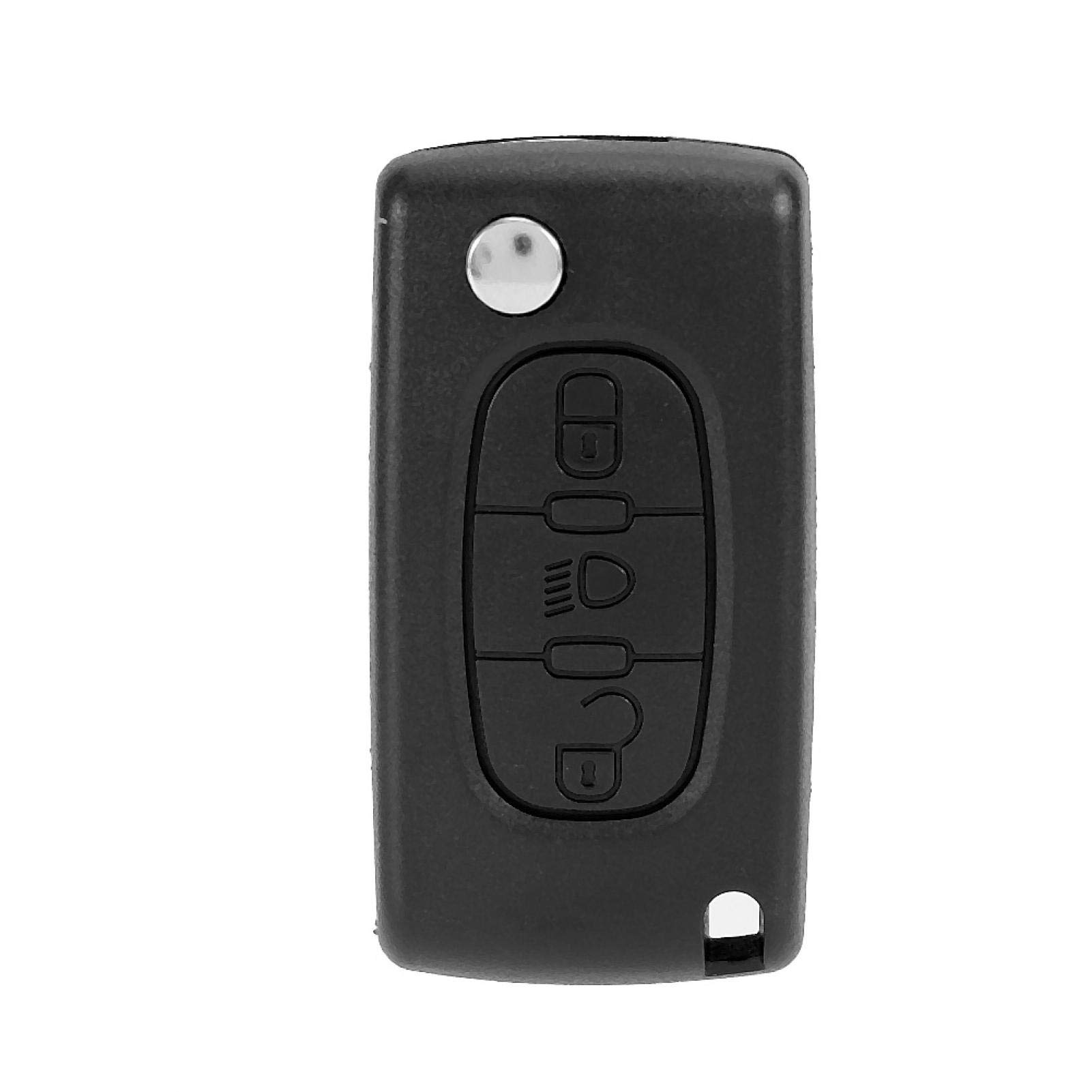 3 Button Car Remote Flip Key Fob Case Blade Cover Shell Compatible with C3 C4 C5 C6 Durable Key Ring Protector for Your Vehicle Keys