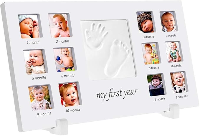 Yanhonin Cadre Photo Pour Bebe De 1 A 12 Mois Cadeau D Anniversaire Pour Enfants Cadre Empreinte Bebe Decoration De La Maison Ameublement Et Decoration Centroarco Com