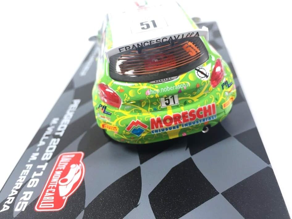 OPO 10 - Car 1/43 Peugeot 208 T16 R5 Rallye Monte-Carlo 2016 Villa (BR39), Blue, Medium - Image 5
