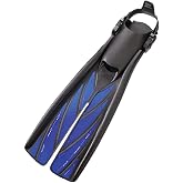 Atomic Aquatics Open Heel Split Fins Standard Compound - Blue, Size SM
