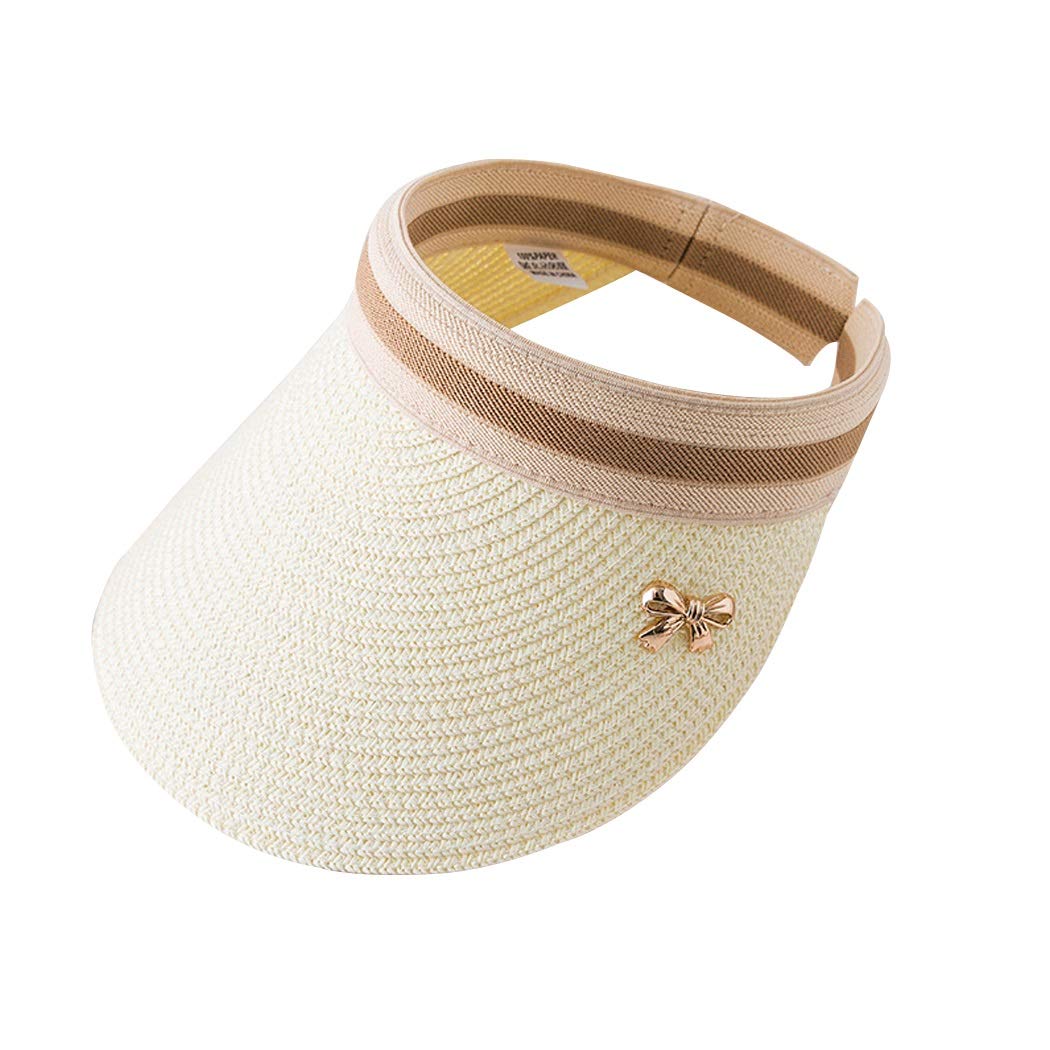 Cappello Donna Protezione Solare da Sole Protezione UV Leggero Materiale Treccia Cappello di Paglia Cappello Pieghevole Color : B03