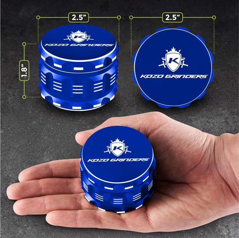 2.5 Inch Grinder Mills, Aluminum (Blue)