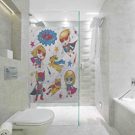 Vinilo adhesivo para ventana con protector solar, diseño de superhéroe