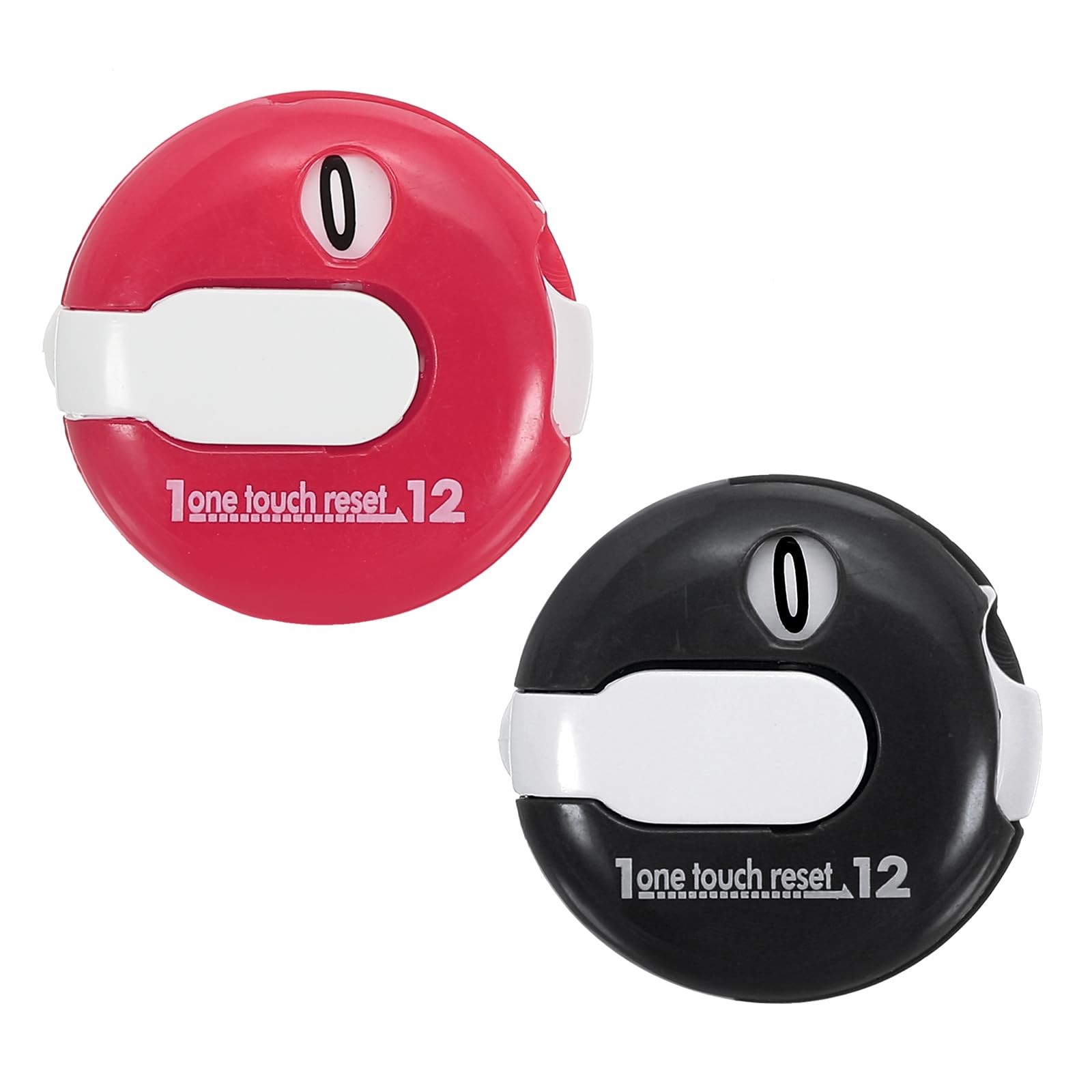 PATIKIL Golf Score Counter, 2 Pack Mini Golf Shot Stroke Attachment Counter Clicker Clip for Golfers Glove Bag Hat, Pink White/Black White