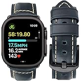 HUAFIY Compatible for Apple Watch Bands 42mm 44mm45mm46mm 49mm 38mm 40mm41mm, Genuine Leather Band Strap for iWatch Series 11/10/9/8,7,6,5,4,3,2,1, Ultra3 2 1