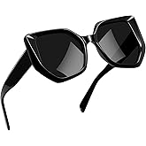 Joopin Hexagon Oversized Sunglasses Womens Acetate Sun Glasses Polarized UV Protection Irregular Ladies Shades