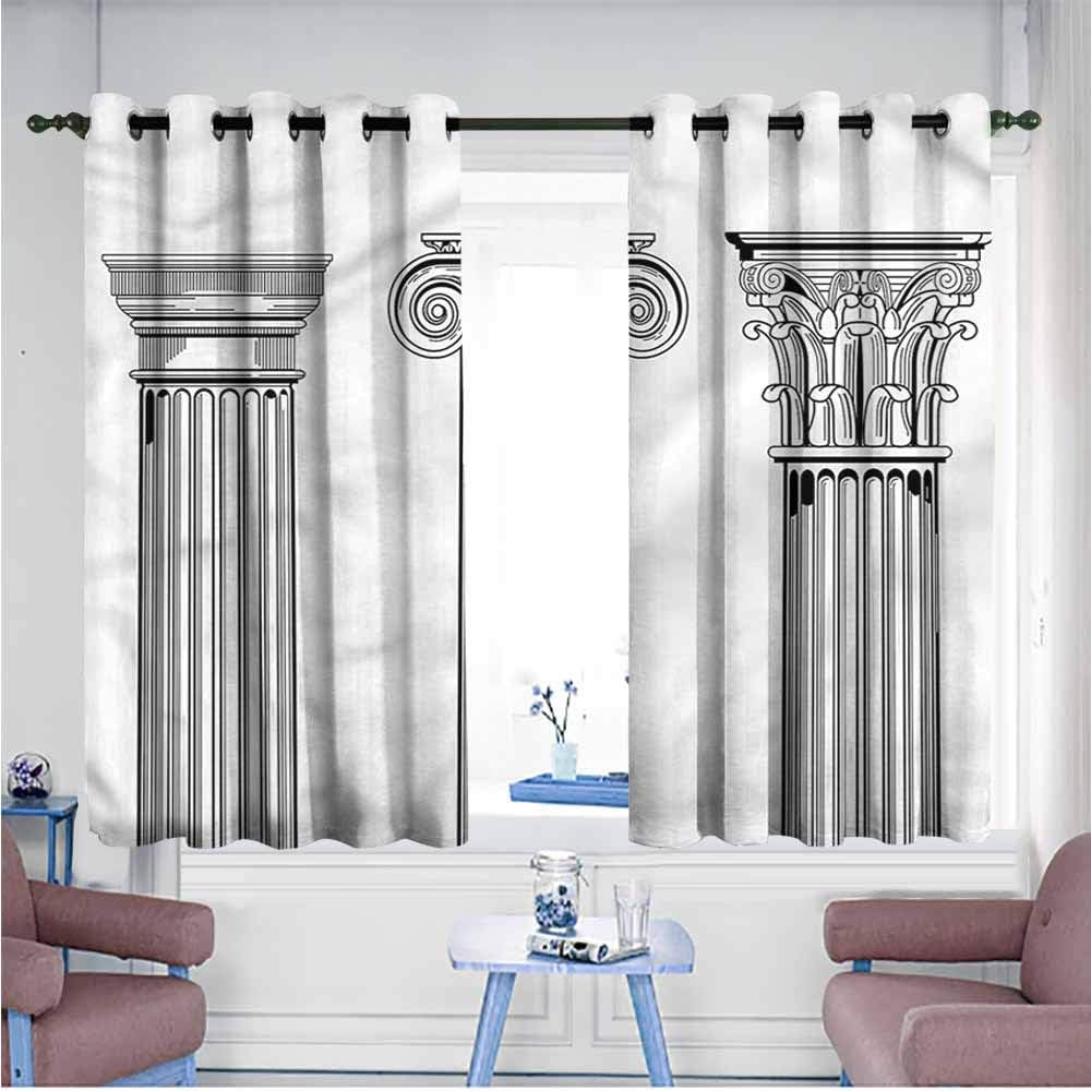 VIVIDX Home Curtains,Pillar,Antique Column Capitals,Energy Efficient