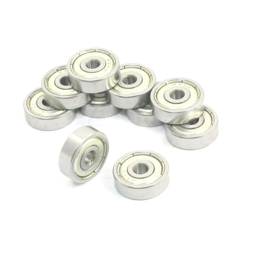 sourcingmap 10Pcs 4mm x 16mm x 5mm Single Row Deep Groove Radial Ball Bearings 634Z