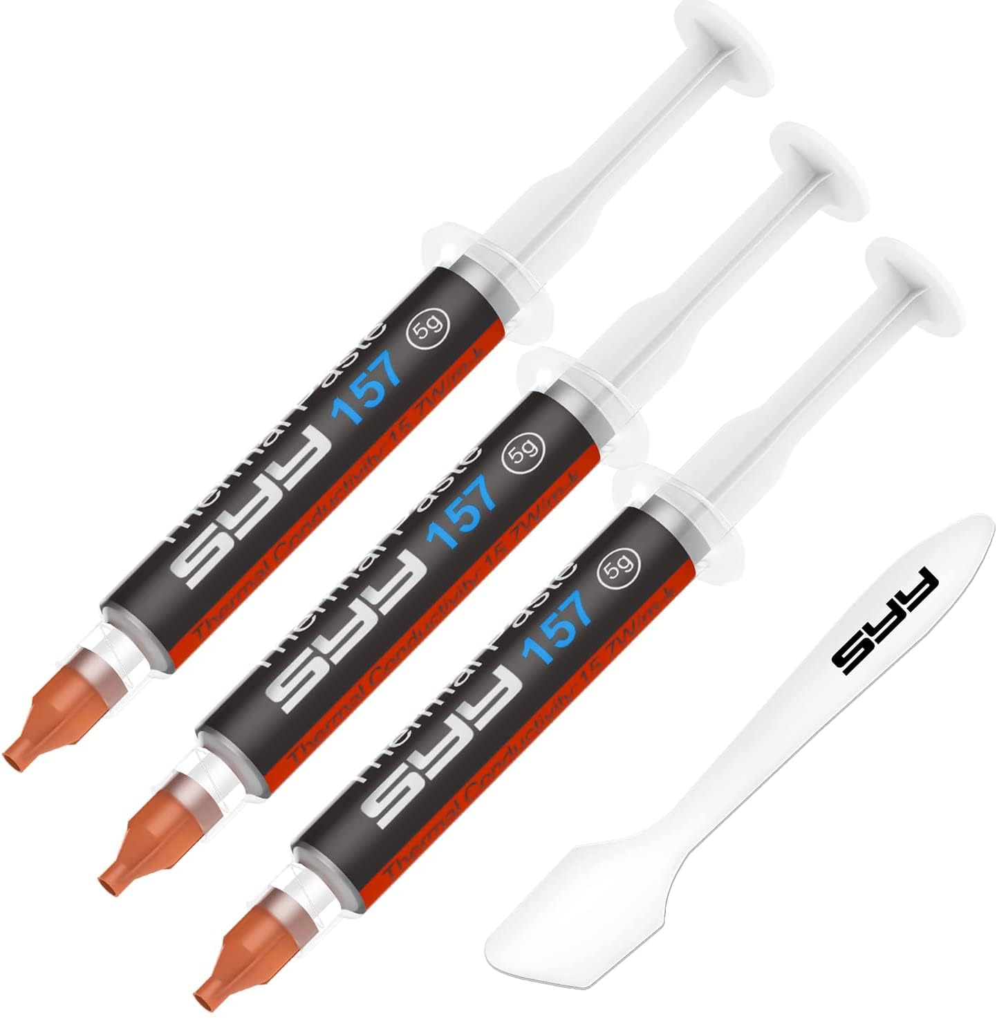 SYY Thermal Paste, 15g Upgrade Easy to Apply Thermal Paste Cpu Heatsink for IC/Processor/CPU/All Coolers, Carbon Based High Performance, Thermal Interface Material