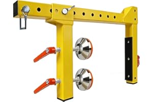 CDDQWL Adjustable Non-Penetrating Parapet Anchor, Reusable Fall Arrest Clamp, Fits Walls ≤133.86", Lightweight Portable High-