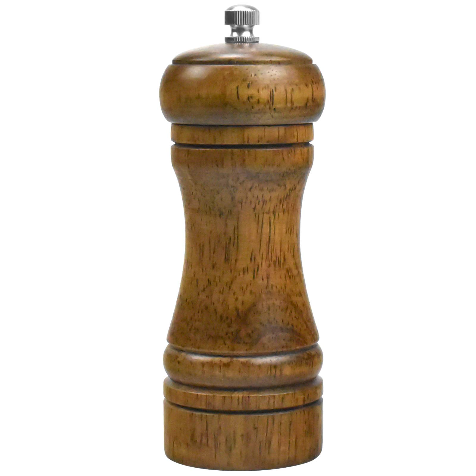 Pepper Mills Grinders 5 Inches Wooden Pepper Mill Shakers Ceramic with Adjustable Grinder Wooden Salt and Pepper Grinders for Professional and Home Kitchen Use