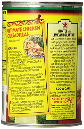 ROTEL Mexican Style Diced Tomatoes with Lime Juice and Cilantro, 10 Ounce