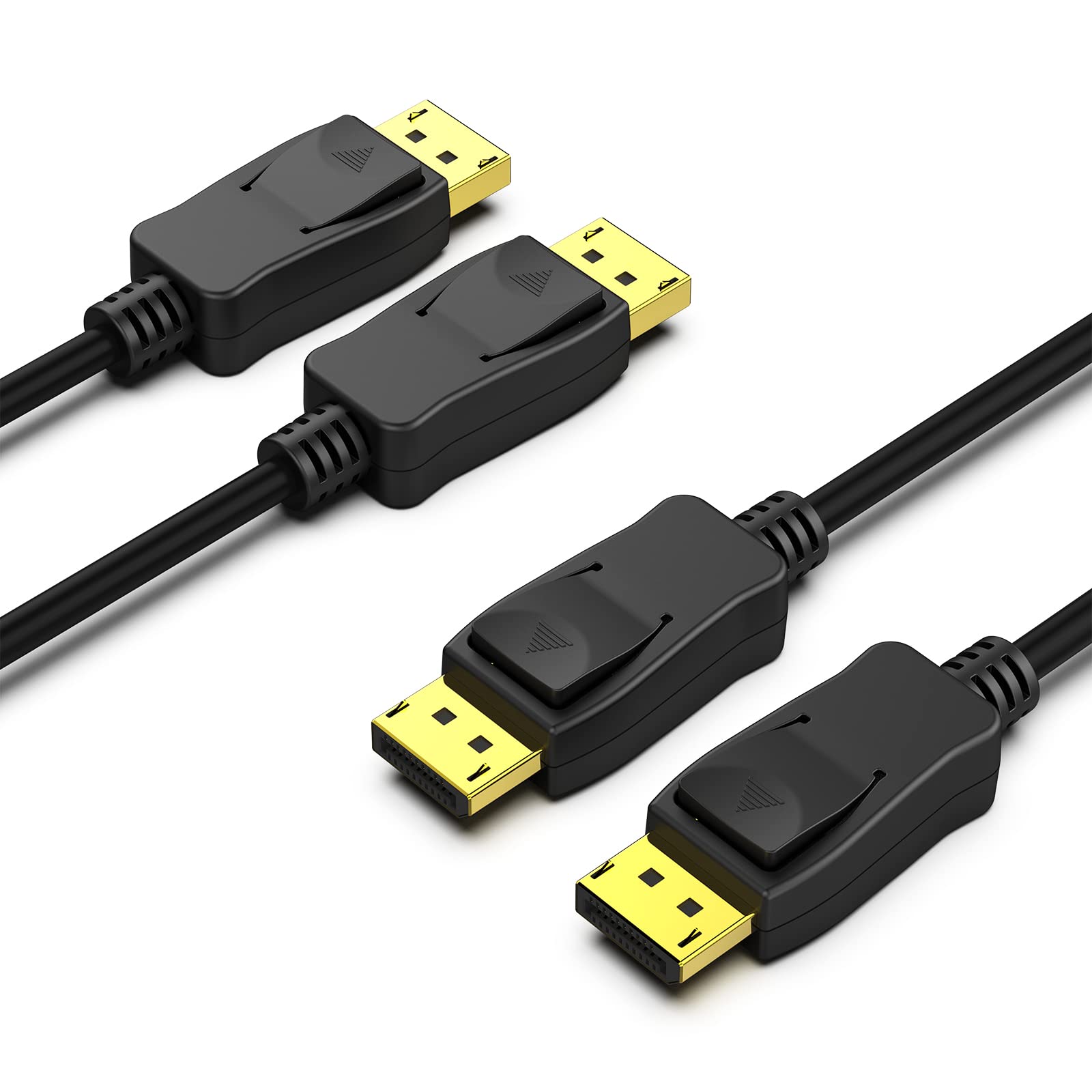 BENFEI [VESA Certified DisplayPort to DisplayPort 10 Feet Cable 2 Pack, DP to DP Male to Male Cable Gold-Plated Cord, Supports 8K@60Hz, 4K@144Hz 120Hz, 2K@240Hz Compatible for Lenovo, Dell, HP, ASUS