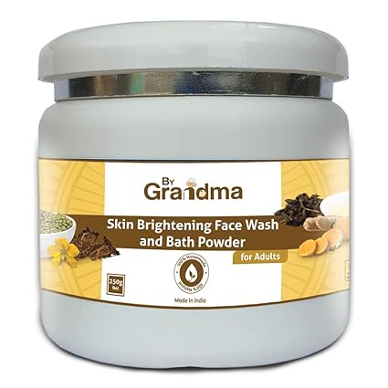 ByGrandma - Skin Brightening Face Pack and Bath Powder for Adults | Herbal Skin Brightening For All types of Skin Problems| Ayurvedic Face Pack For Women and Men | 250 grams
