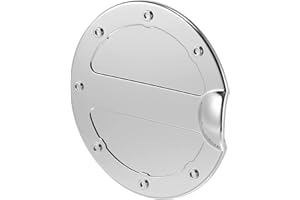 ACROPIX Stick-on Fuel Filler Gas Lid Door Cover Decoration for Ford F150 - Pack of 1 Silver Tone