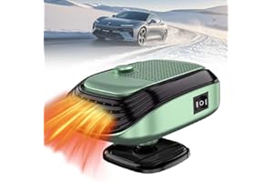 hoehew Car Heaters for Vehicle, 2 in 1 Battery Powered Truck Heater Lighter Windshield Defogger and Defroster, 2025 Upgrade Heating Cooling Fast Windshield Defrost Defogger (Green, 12V for Car)