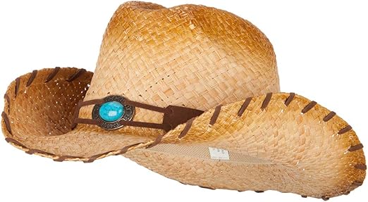 turquoise straw cowboy hat