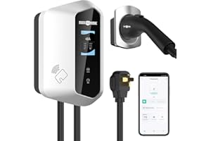 Paris Rhône Level 2 EV Charger, 48 Amp UL Listed 11.5KW EV Charger for Home Level 2 with Smartlife App Control, Wi-Fi & Bluetooth Level 2 EV Charger with 25 Foot Cable for Electric Vehicles