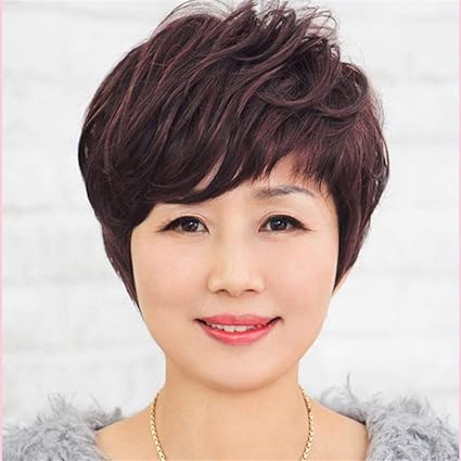 Amazon Com Wig Short Hair Volume Fluffy Short Curly Hair Ladies