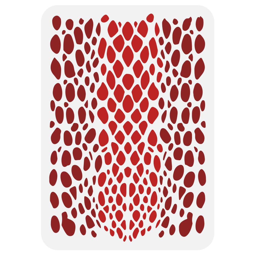 FINGERINSPIRE Snake Skin Camo Stencil for Painting 21x29.7cm Plastic PET Camouflage Painting Stencil Hollowed Snake Skin Drawing Template Reusable Daily Theme Stencil for DIY Crafts Handwork