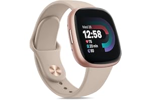 Vancle Bands Compatible with Fitbit Versa 4 / Versa 3 Bands Women Men, Fitbit Sense 2 / Sense Bands, Soft Silicone Replacement Bracelet Strap for Fitbit Versa 4/ Sense 2 Smart Watch