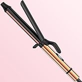 Mescomb 1.25 inch Long Barrel Curling Iron 1 1/4 inch with 8 Heat Settings, 10-Minute Curls, Ceramic Curling Iron, 30s Fast-Heating, Beach Waver/Volumized/, 110-240V for Travel, 60 Mins Auto Off
