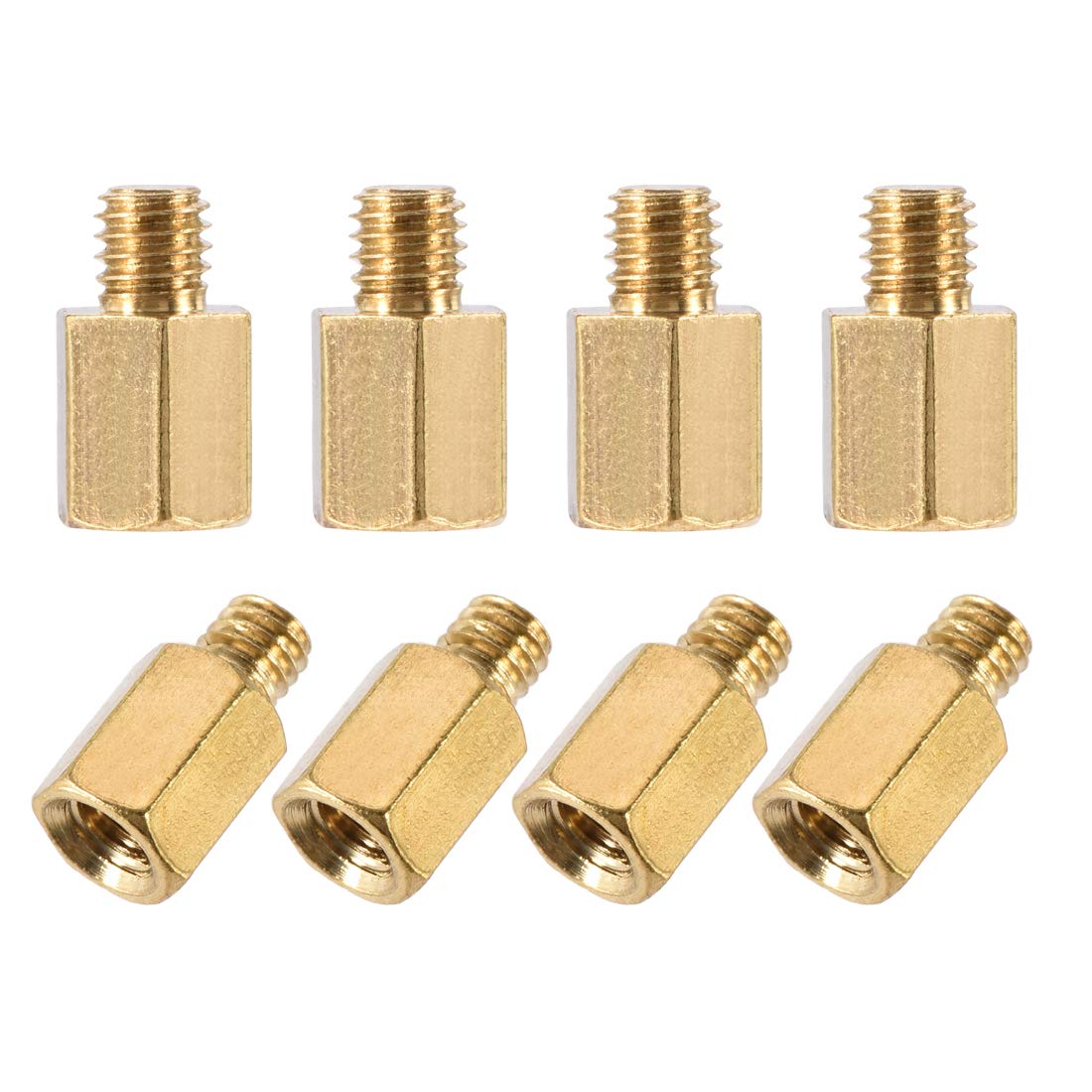 sourcing map M3x6mm+3mm Male-Female Brass Hex PCB Motherboard Spacer Standoff for FPV Drone Quadcopter, Computer & Circuit Board 100pcs