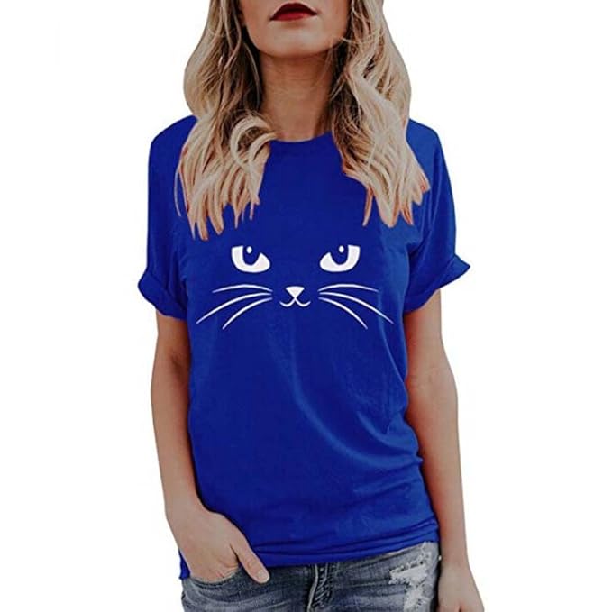 JUTOO Damen Sommer Niedlich Tops Kurzarm T-Shirts Bluse