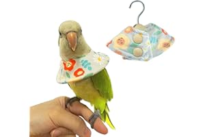 GUANLANT Bird Collars for Monk Parakeets, Quaker Parrot Feather Plucking Soft Collar, Parrot Recovery Cones Sun Conure Neck Feather Protection Anti-Bite Collar with Hanger