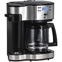 Hamilton Beach 2-Way Brewer Coffee Maker, Single-Serve and 12-Cup Pot, Stainless Steel (49980A), Carafe