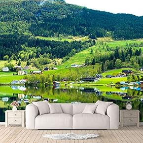 Wall Murals for Bedroom Beautiful Nature Norway Natural Landscape Large Removable Wallpaper Peel and Stick Wall Stickers - 66x96 inches