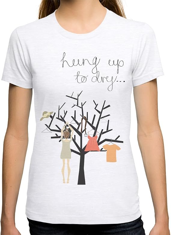 Society6 Women s Hung Up To Dry T Shirt X Large Ash Grey At Amazon 