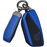 for BMW Key Fob Cover Accessories- Matte TPU Key Fob Cover with Leather Keychain Compatible with 2023-2026 BMW 7 Series 740 760i I5 I7 IX X1 X5 X6 X7 XM