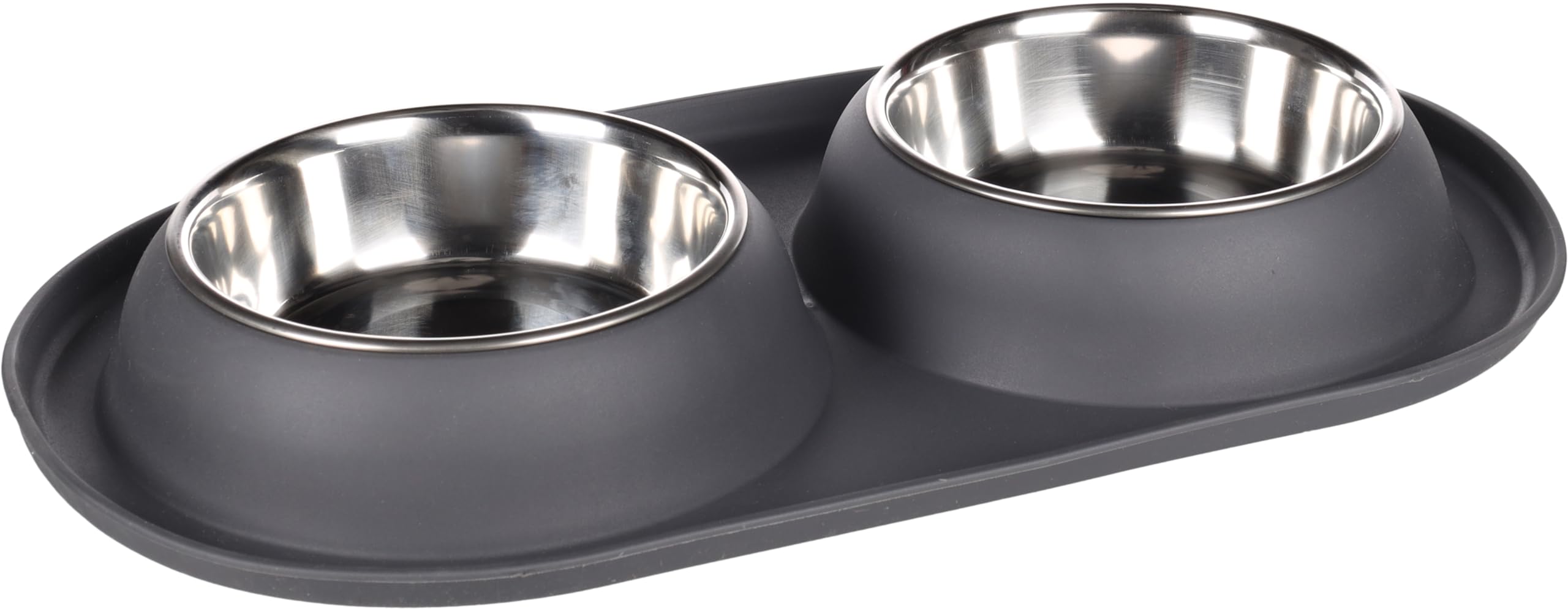 FEEDING BOWL DUO DINNER GRAFA DARK GREY DIAMETER 14,5CM 2x500ML