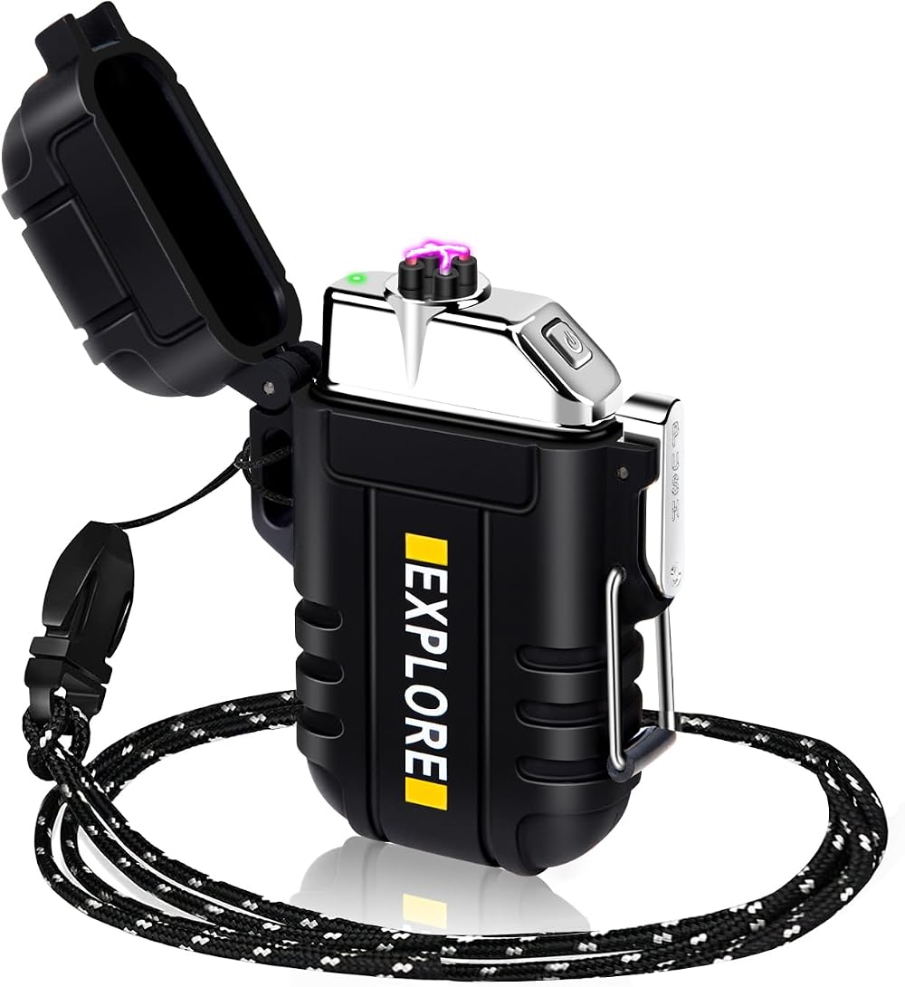 LcFun Electric Lighter USB Rechargeable Windproof Waterproof LcFun Lighter