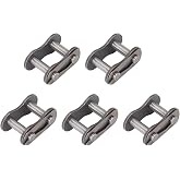 FOCMKEAS 5PCS 06B Roller Chain Connecting Links, 3/8 Inch Pitch | Master Connector Link Carbon Steel, Standard Connecting Split Link for 06B Chain